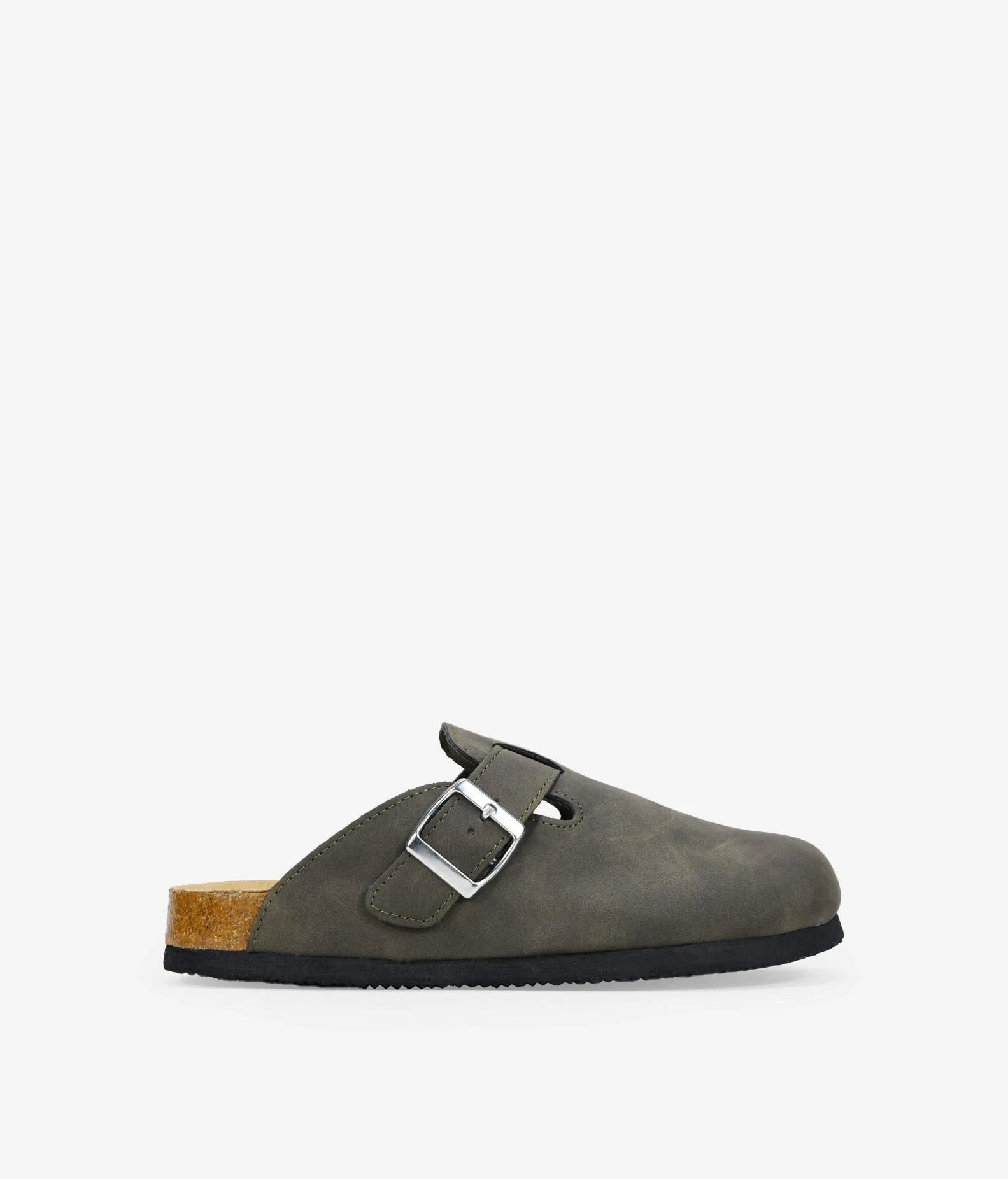 FLAT CLOGS WITH BUCKLE
