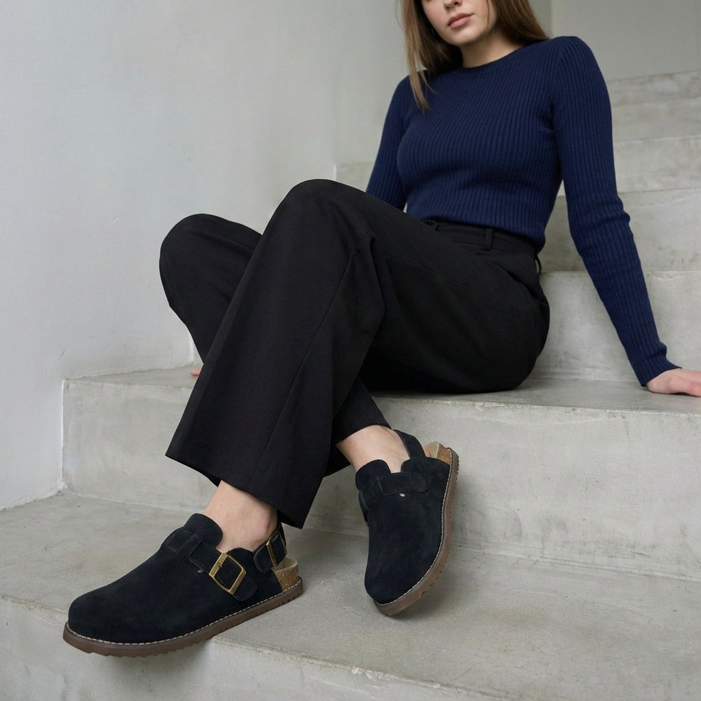 Brooklyn Suede Womens Slides