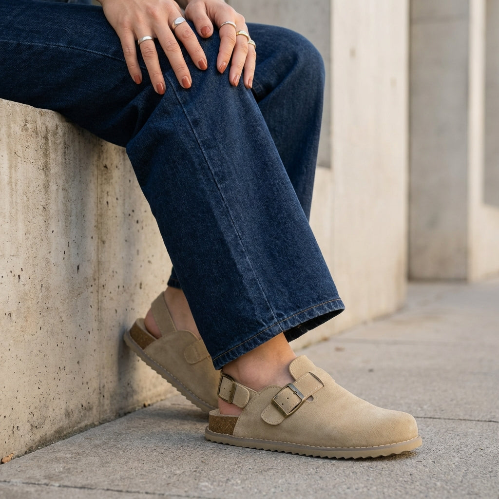 Brooklyn Suede Womens Slides