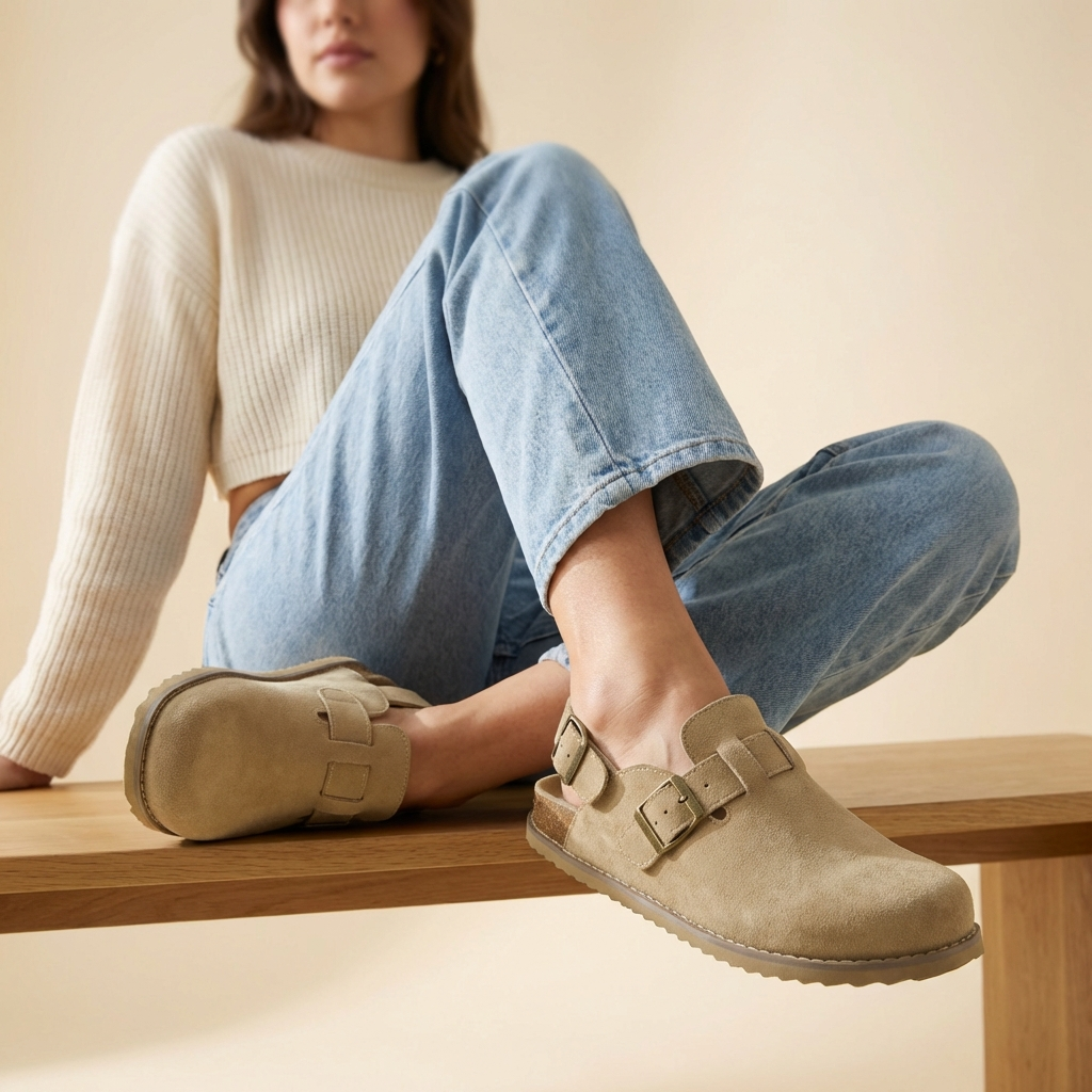 Brooklyn Suede Womens Slides