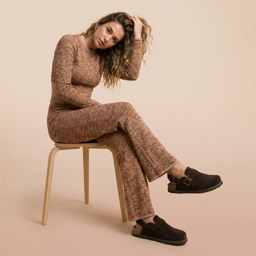 Brooklyn Suede Womens Slides