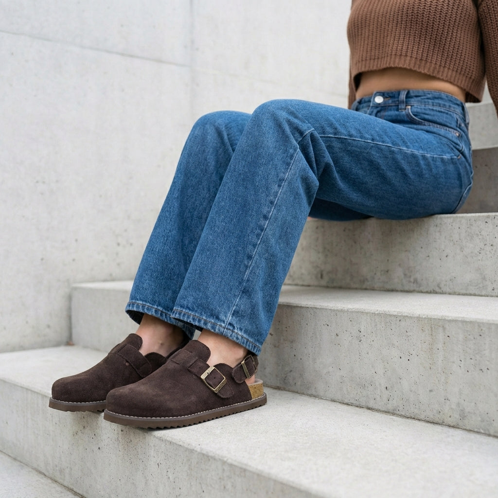 Brooklyn Suede Womens Slides