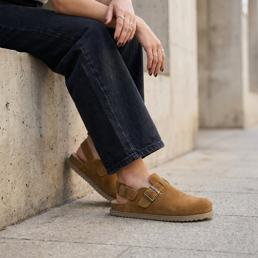 Brooklyn Suede Womens Slides