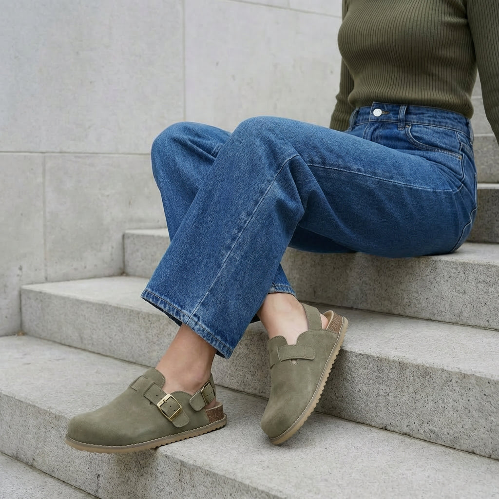 Brooklyn Suede Womens Slides