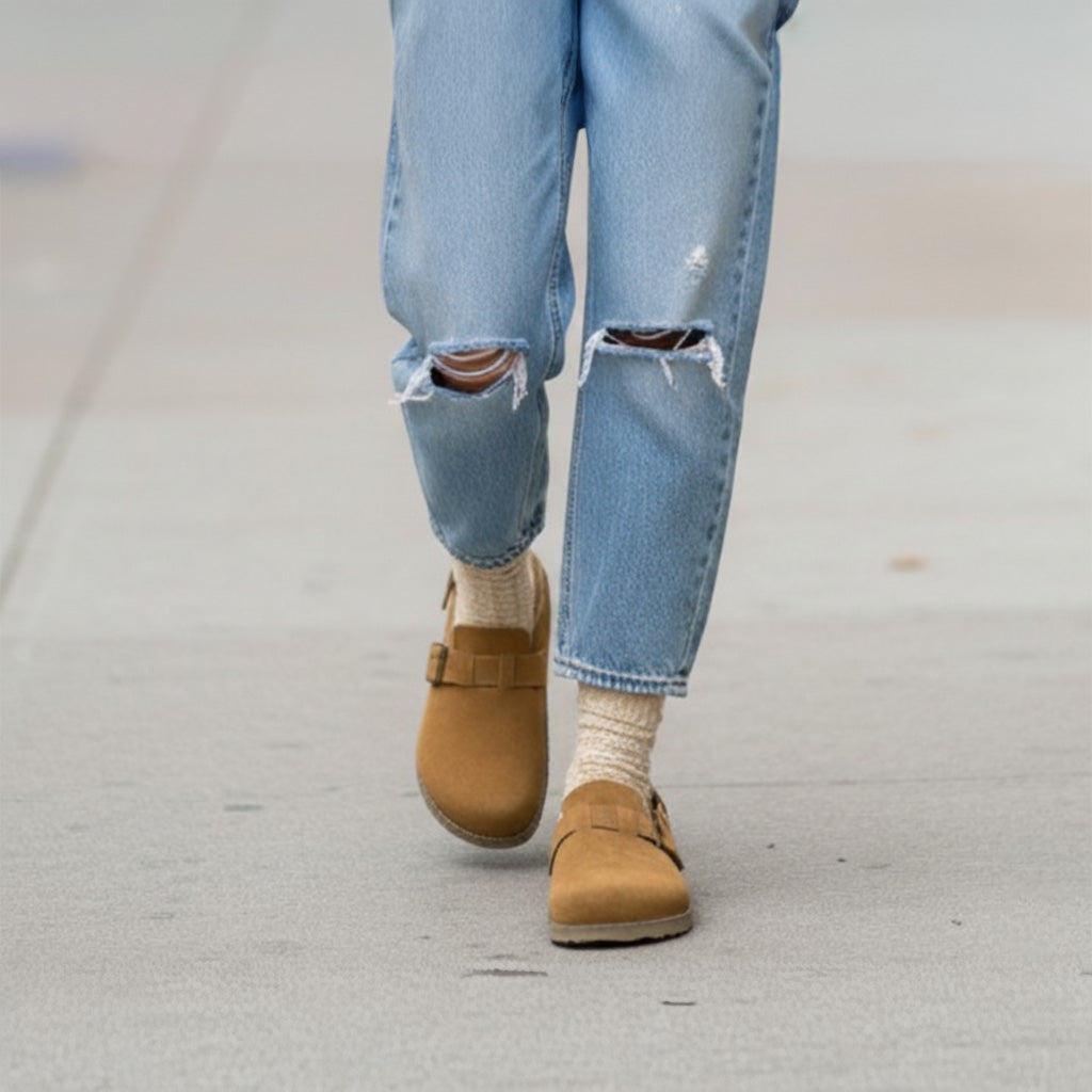 Brooklyn Suede Womens Slides