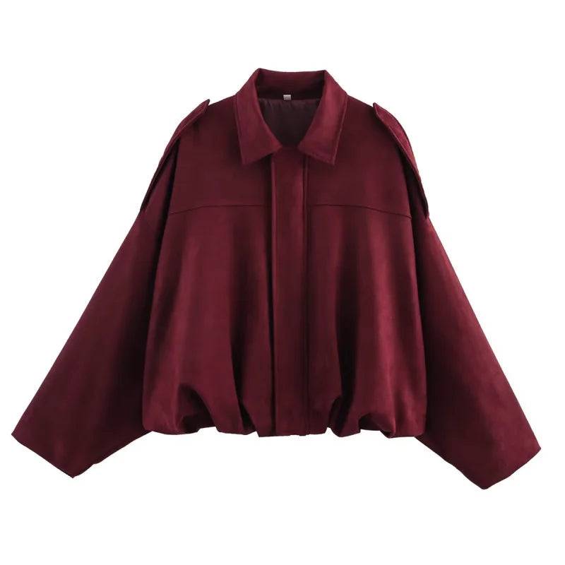 BOMBER SUEDE EFFECT JACKET