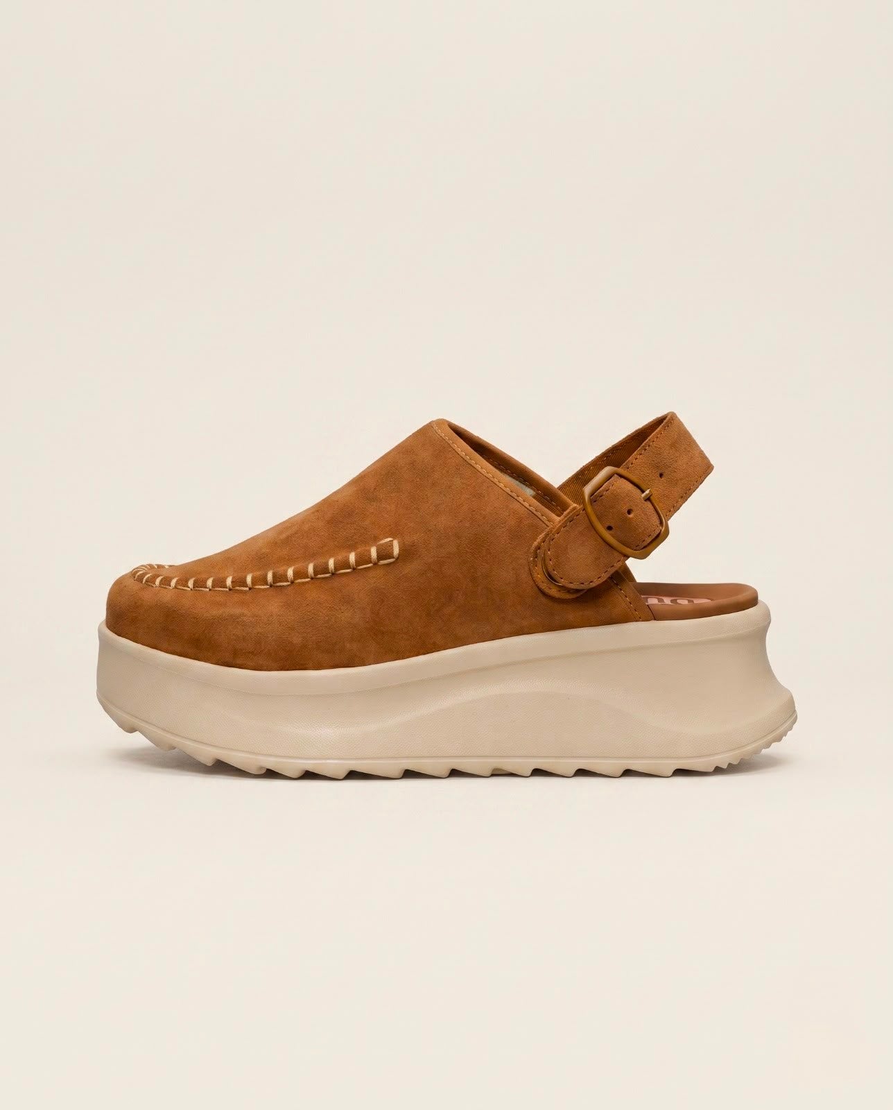 Aura Suede – Sabots en daim à plateforme