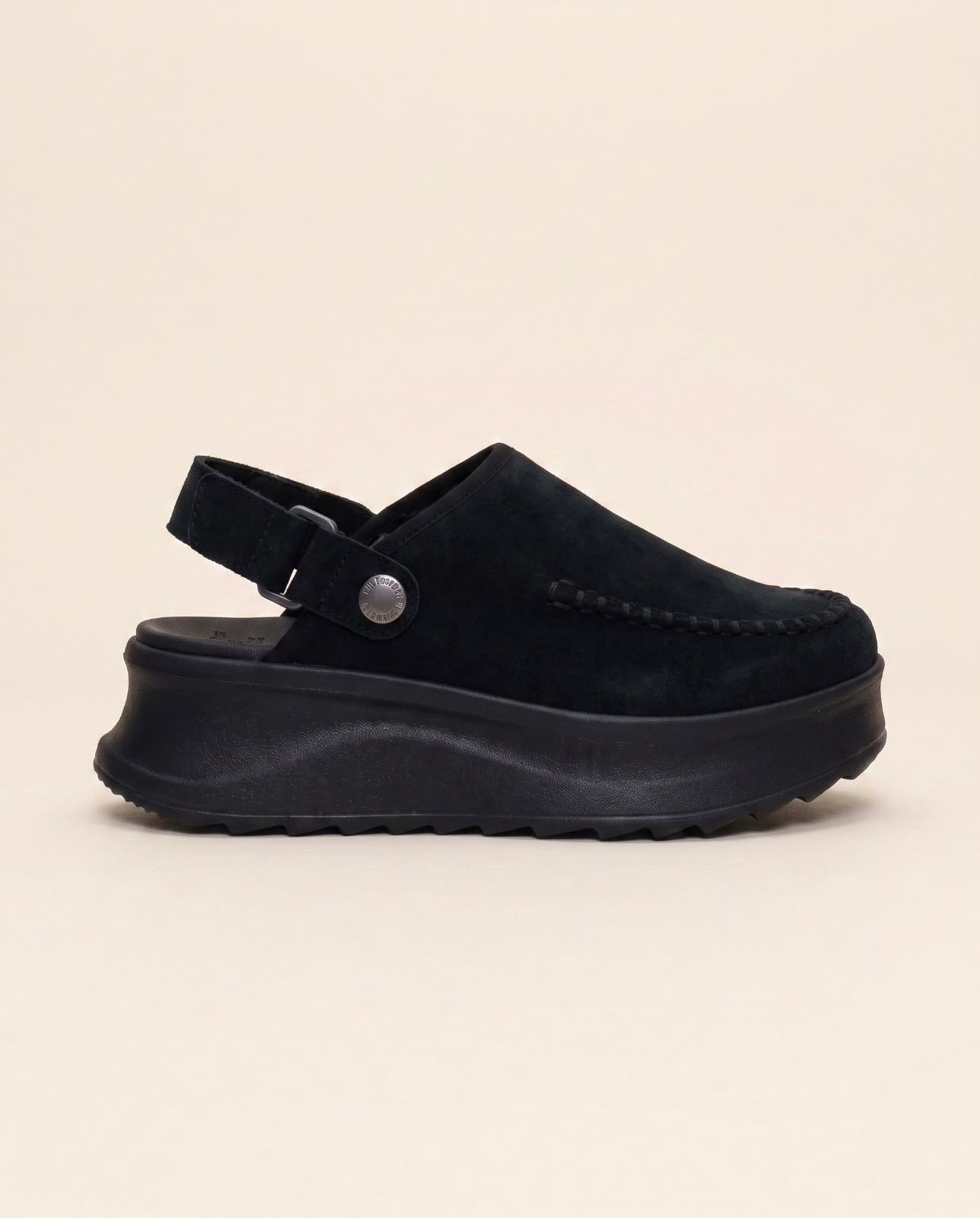 Aura Suede – Sabots en daim à plateforme