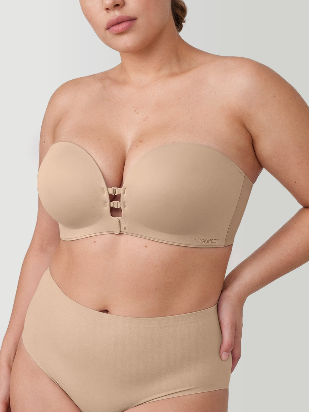 Strapless Front Closure Bra - Anti-Slip Grip Wireless